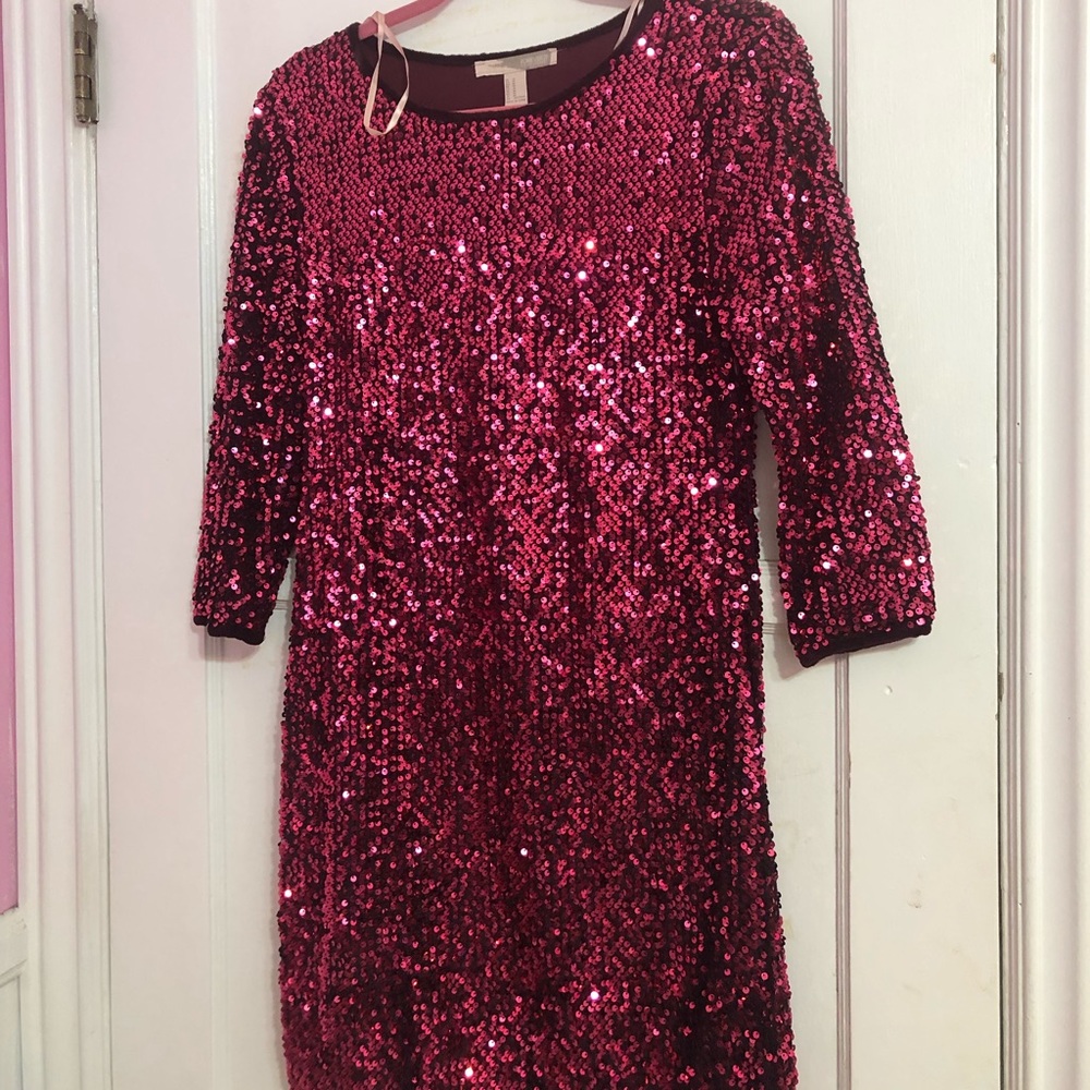 Pink sequence dress